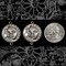Antiqued Silver Plated Brass Sun and Moon Pendants - Set of Two - XXX - S-P86
